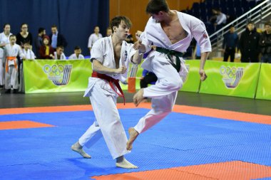 Orenburg, Rusya - 5 Mart 2017: Erkekler Kiokusinkaj 