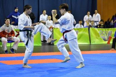 Orenburg, Rusya - 5 Mart 2017: Erkekler Kiokusinkaj 