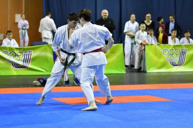 Orenburg, Rusya - 5 Mart 2017: Erkekler Kiokusinkaj 