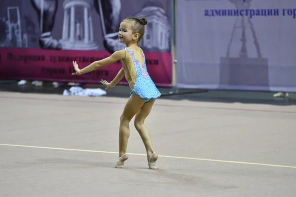 Orenburg Russie Novembre 2017 Année Les Filles Concourent Gymnastique Rythmique — Photo