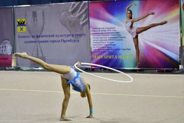 Orenburg Rusia Noviembre 2017 Año Las Niñas Compiten Gimnasia Rítmica —  Fotos de Stock