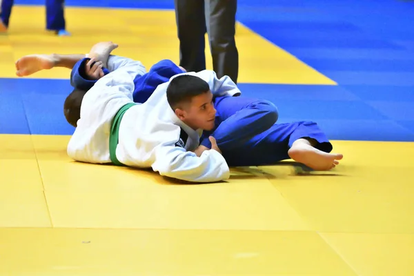 Orenburg Oroszország 2017 Október Fiúk Versenyeznek Judo All Orosz Judo — Stock Fotó