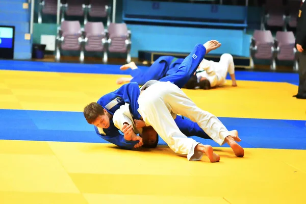 Orenburg Rusia Octubre 2017 Los Niños Compiten Judo Torneo Judo — Foto de Stock