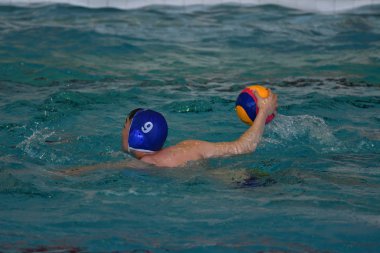 Orenburg, Rusya Federasyonu - ebilmek 4, 2017 yıl: çocuklar su polo oynamak