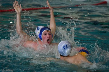 Orenburg, Rusya Federasyonu - ebilmek 4, 2017 yıl: çocuklar su polo oynamak