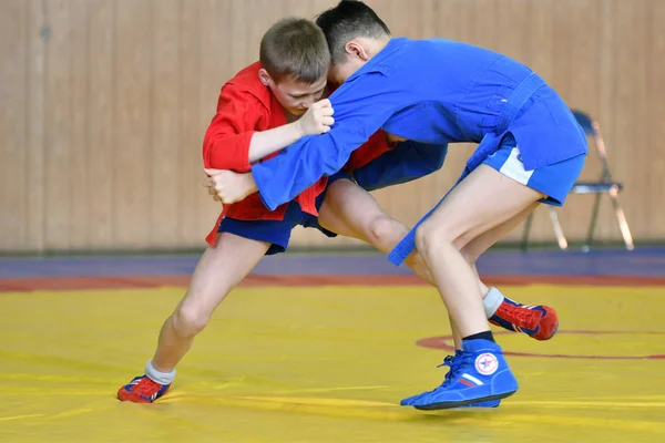 Orenburg, Russia - 23 febbraio 2019: Competizioni maschili Sambo — Foto Stock
