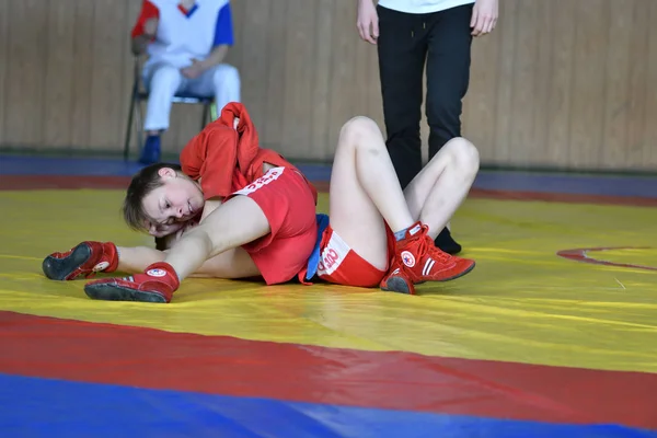 Orenburg, Russie - 23 février 2019 : Concours garçons Sambo — Photo