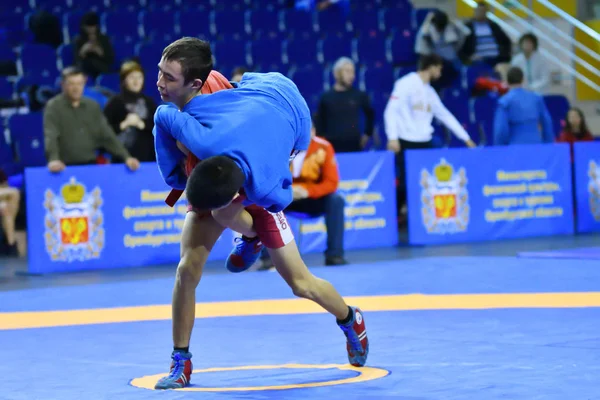 Orenburg, Rusia - 16 de febrero de 2019: Concursos para niños Sambo —  Fotos de Stock