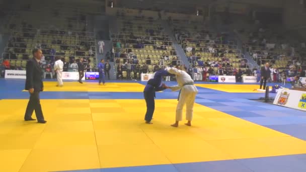 Orenburg Rosja Października 2017 Dziewczyny Rywalizują Judo Ogólnorosyjskim Turnieju Judo — Wideo stockowe