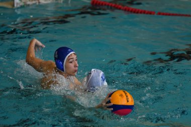 Orenburg, Rusya Federasyonu - ebilmek 4, 2017 yıl: çocuklar su polo oynamak