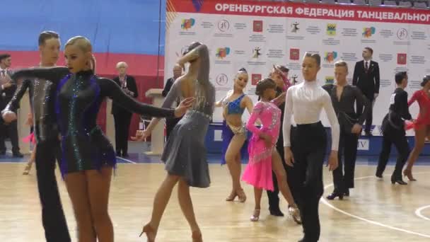 Orenburg Rosja Maja 2019 Dziewczyna Chłopiec Taniec Konkursie City Dancesport — Wideo stockowe