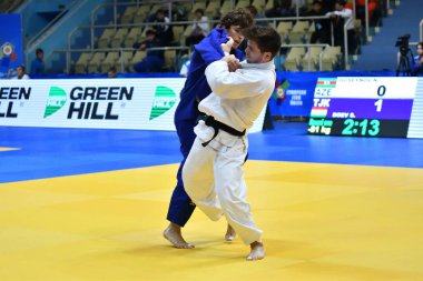 Orenburg, Rusya Federasyonu - Mayıs 12-13 yıl 2018: Boys rekabet Judo