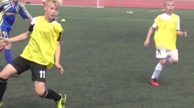 Orenburg, Rusya-Haziran 2, 2019 yıl: çocuklar ön oyunlar futbol Festivali 'nde futbol oynamak 