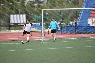 Orenburg, Rusya Federasyonu 8 Haziran 2017 yıl: Boys futbol oynamak