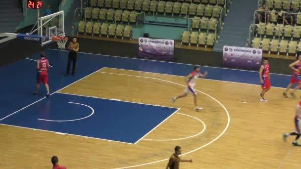 Оренбург Росія Червня 2019 Року Чоловіки Грають Баскетбол Міжрегіональний Фінал — стокове відео