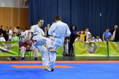 Orenburg, Rusya Federasyonu - 5 Şubat 2017 yıl: Boys rekabet içinde karate 