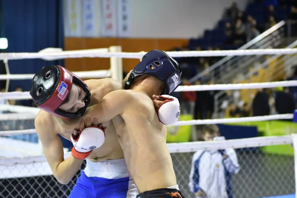 Orenburg, Rusia - 18 de febrero de 2017 año: Los combatientes compiten en artes marciales mixtas —  Fotos de Stock