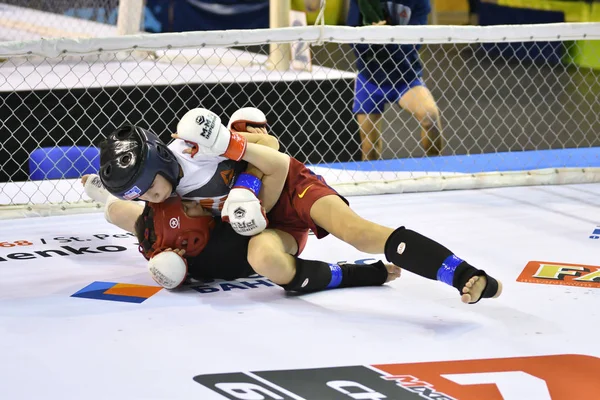 Orenburg, Rusia - 18 de febrero de 2017 año: Los combatientes compiten en artes marciales mixtas — Foto de Stock