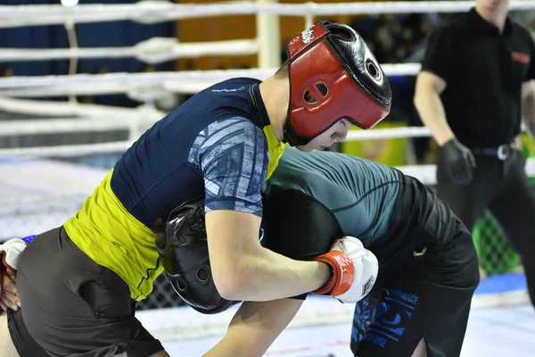 Orenburg, Rússia - 18 de fevereiro de 2017 ano: Os lutadores competem em artes marciais mistas — Fotografia de Stock