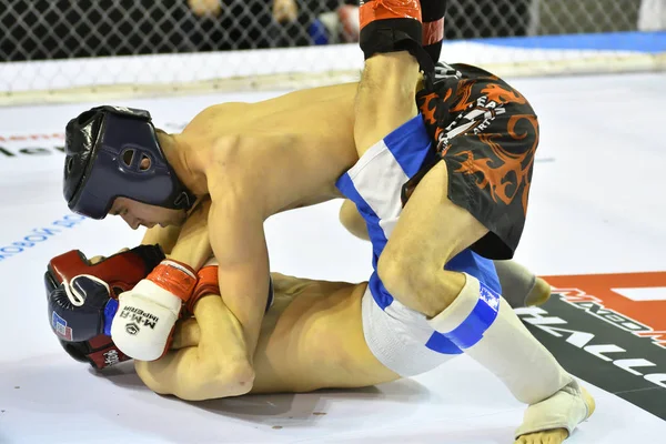 Orenburg, Rússia - 18 de fevereiro de 2017 ano: Os lutadores competem em artes marciais mistas — Fotografia de Stock