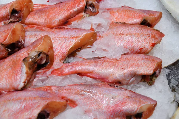 Fresh Chilled Fish Sold Bazaar — Stock Photo, Image