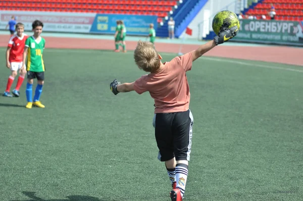 Futebol Infantil. As Crianças Jogam Futebol. a Luta Ativa E a