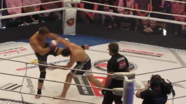 Orenburg, Rusya Federasyonu - 15 Haziran 2018 yıl: savaşçılar karışık dövüş sanatları (M-1 Challenge 94) turnuvasında 