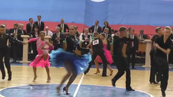 Orenburg Rusia Mayo 2019 Girl Boy Dancing Competition City Dancesport — Vídeos de Stock