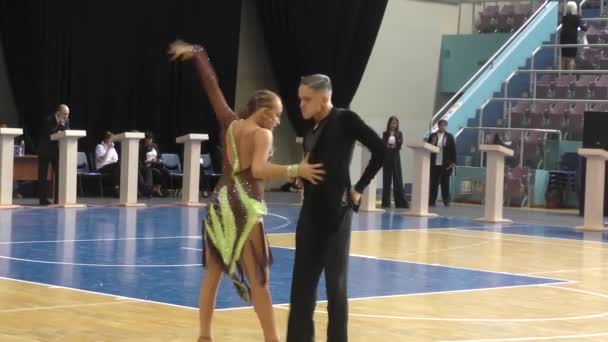 Orenburg Rusko Května 2019 Dívka Chlapec Tančící Soutěži Městský Dancesport — Stock video