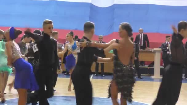 Orenburg Rússia Maio 2019 Menina Menino Dançando Competição City Dancesport — Vídeo de Stock