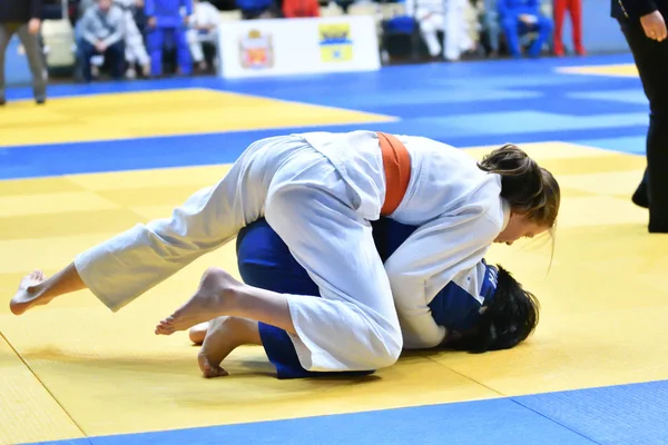 Orenburg Russie Octobre 2017 Les Filles Concourent Judo Tournoi Judo — Photo