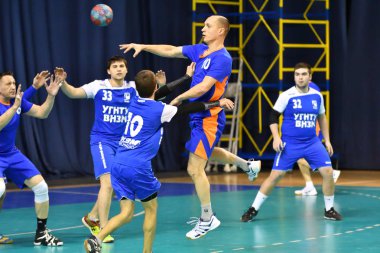 Orenburg, Rusya Federasyonu - 11-13 Şubat 2018 yıl: Hentbol oynayın çocuklar