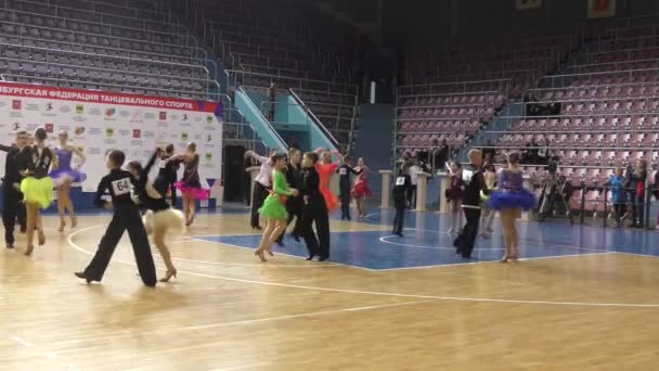 Orenburg Rusko Května 2019 Dívka Chlapec Tančící Soutěži Městský Dancesport — Stock video