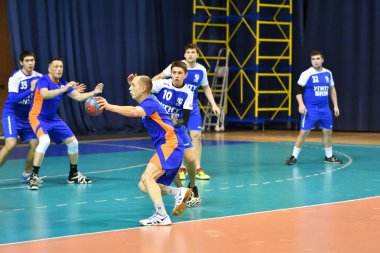 Orenburg, Rusya Federasyonu - 11-13 Şubat 2018 yıl: Hentbol oynayın çocuklar