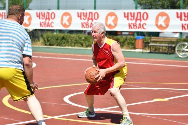 Orenburg, Rusya Federasyonu - 30 Temmuz 2017 yıl: millet sokak basketbol oyun