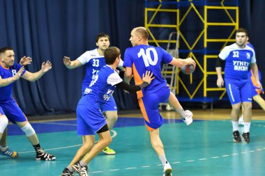 Orenburg, Rusya Federasyonu - 11-13 Şubat 2018 yıl: Hentbol oynayın çocuklar