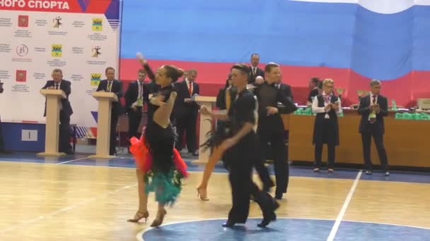 Orenburg Rússia Maio 2019 Menina Menino Dançando Competição City Dancesport — Vídeo de Stock
