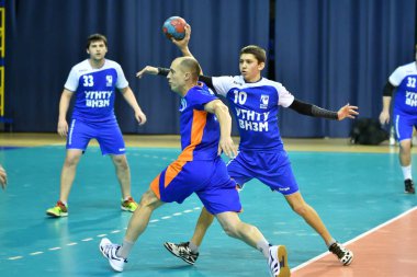 Orenburg, Rusya Federasyonu - 11-13 Şubat 2018 yıl: Hentbol oynayın çocuklar