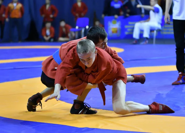 Orenburg, Rusia - 16 de febrero de 2019: Concursos para niños Sambo —  Fotos de Stock