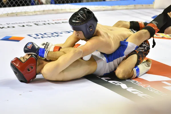 Orenburg, Rússia - 18 de fevereiro de 2017 ano: Os lutadores competem em artes marciais mistas (MMA ) — Fotografia de Stock