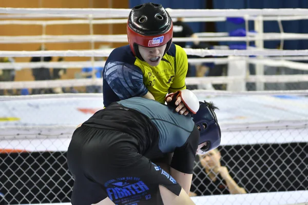 Orenburg, Rusia - 18 de febrero de 2017 año: Los combatientes compiten en artes marciales mixtas (MMA ) —  Fotos de Stock