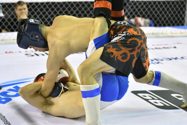 Orenburg, Rusia - 18 de febrero de 2017 año: Los combatientes compiten en artes marciales mixtas (MMA ) —  Fotos de Stock