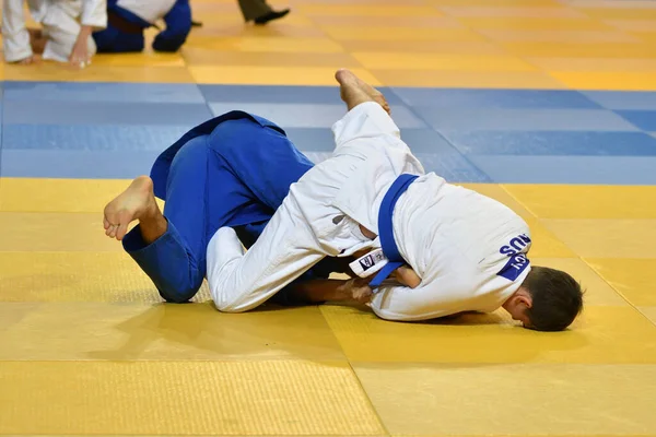 Orenburg Ryssland Oktober 2017 Pojkar Tävla Judo Vid All Ryska — Stockfoto