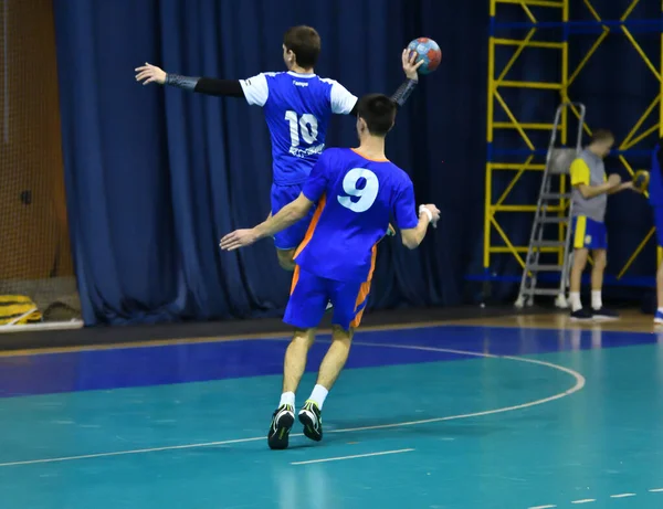 Orenburg Rússia Fevereiro 2018 Ano Meninos Jogam Handebol Torneio Internacional — Fotografia de Stock