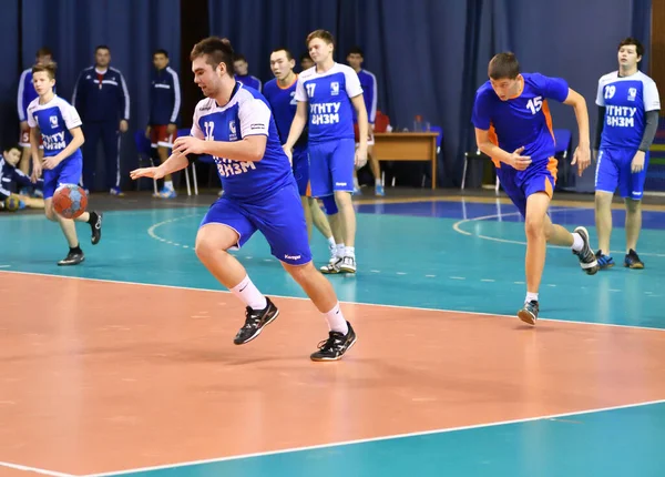 Orenburg Russia February12 2018 Year Boys Play Handball International Handball — Stock Photo, Image