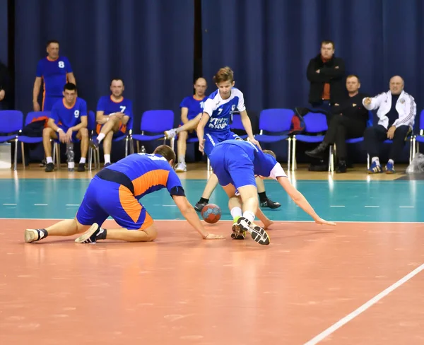 Orenburg Rusia Febrero12 2018 Año Niños Juegan Balonmano Torneo Internacional —  Fotos de Stock