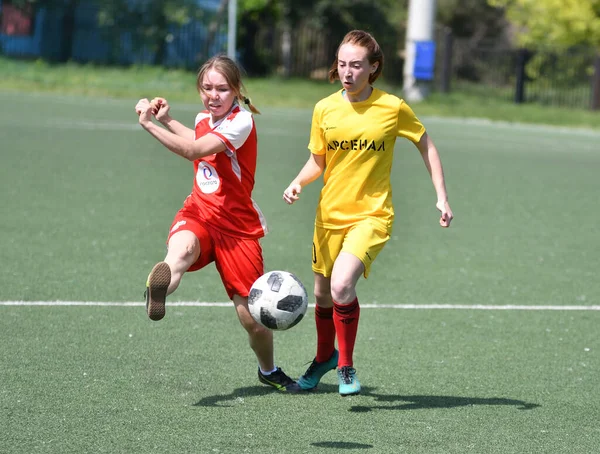 Orenburg Rusia Junio 2019 Año Las Niñas Juegan Torneo Fútbol — Foto de Stock