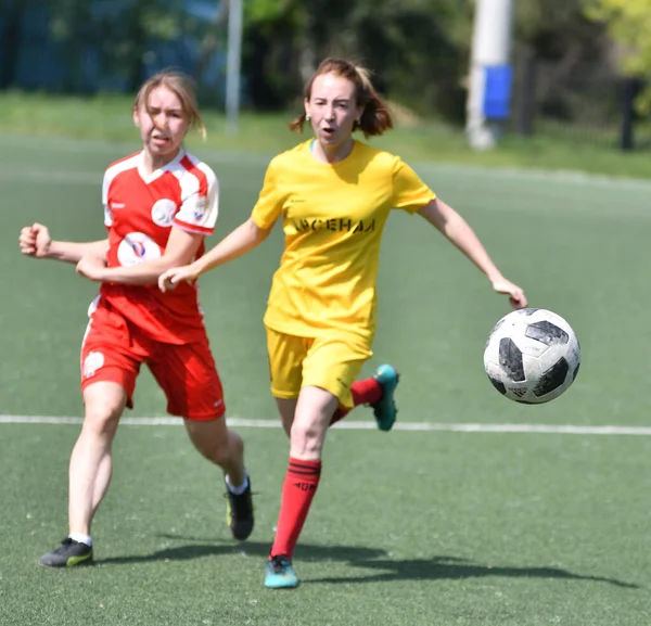 Orenburg Rusia Junio 2019 Año Las Niñas Juegan Torneo Fútbol —  Fotos de Stock