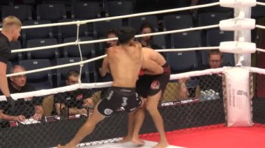 Orenburg, Rusya - 30 Ağustos 2019: Erkekler Uluslararası Dövüş Sanatları Turnuvası (MMA) M - 1 Challenge 104