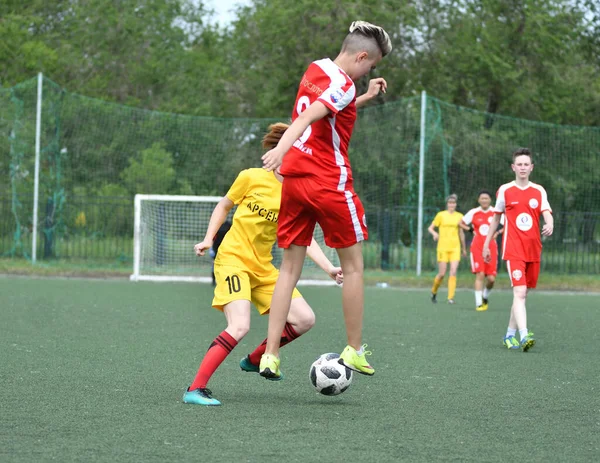 Orenburg Ρωσία Ιουνίου 2019 Έτος Κορίτσια Παίζουν Ποδόσφαιρο Γυναικών Τουρνουά — Φωτογραφία Αρχείου